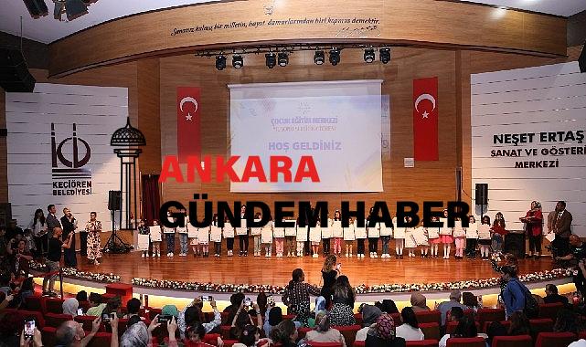 Minik öğrenciler sertifika alarak mezuniyet heyecanını yaşadı