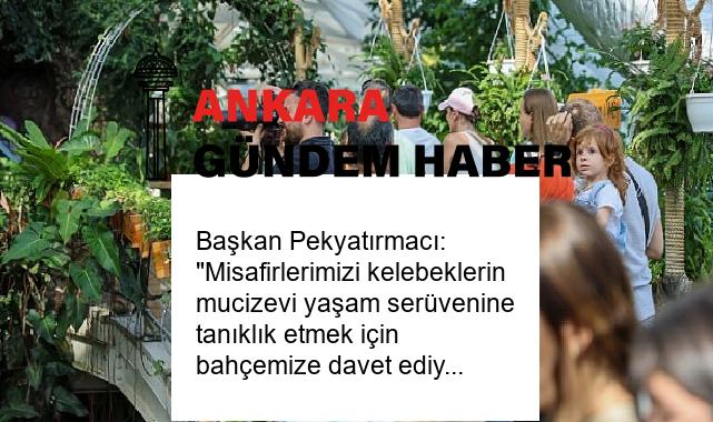 Başkan Pekyatırmacı: “Misafirlerimizi kelebeklerin mucizevi yaşam serüvenine tanıklık etmek için bahçemize davet ediyoruz.”