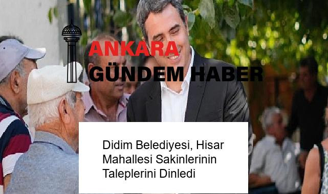 Didim Belediyesi, Hisar Mahallesi Sakinlerinin Taleplerini Dinledi