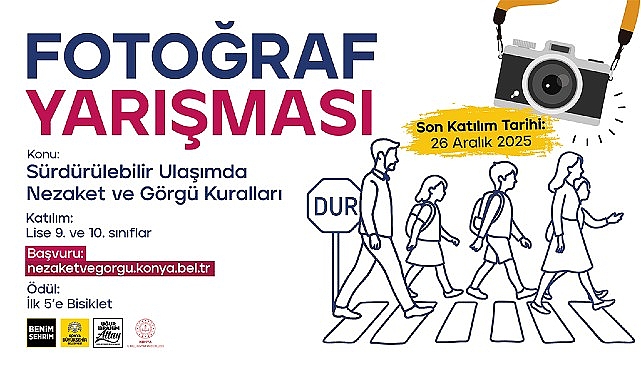 Konya Büyükşehir’den Öğrenciler İçin “Sürdürülebilir Ulaşımda Nezaket ve Görgü Kuralları” Yarışmaları